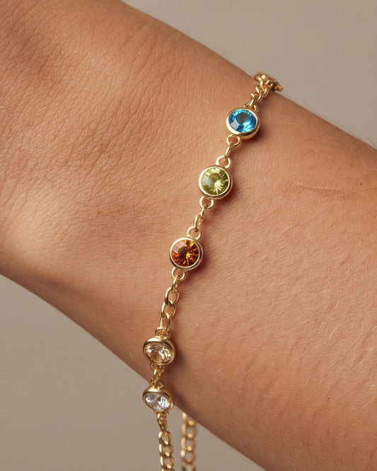 Solymi Prism Chain Bracelet – Worn on wrist