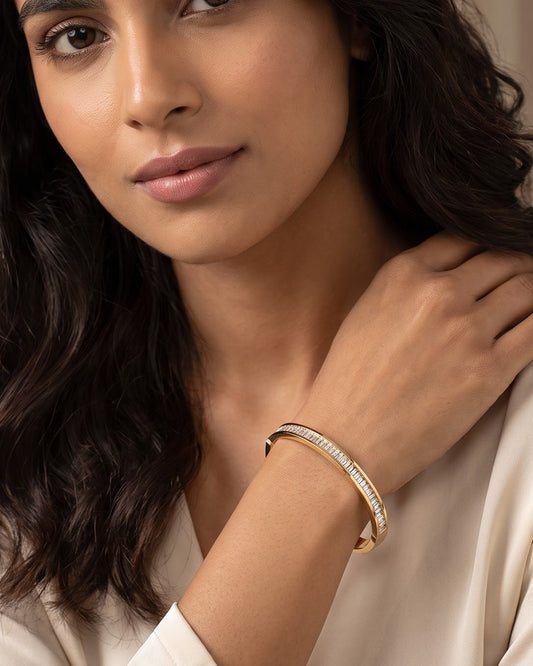 Solvira Baguette Bangle — worn shot