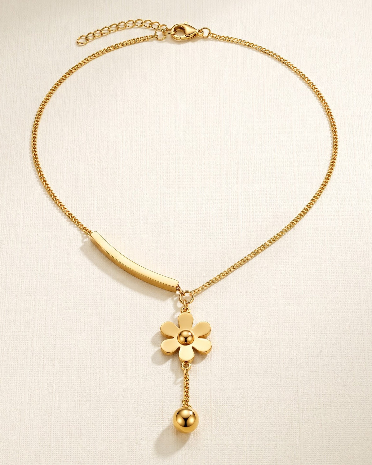 Soluna Trail Lariat Necklace - Close-up Detail Shot