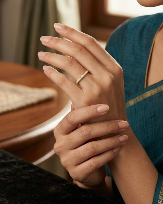 Solvani Line Stacking Ring — worn on hand