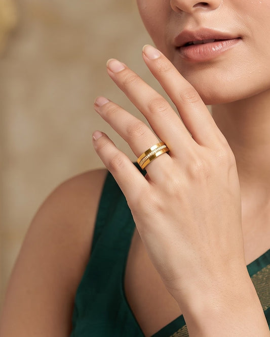 Solmeya Pillar Statement Ring - Model / Worn Shot