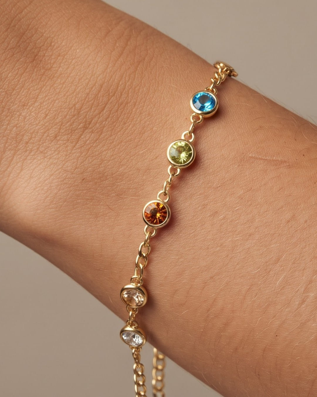 Solymi Prism Chain Bracelet – Worn on wrist
