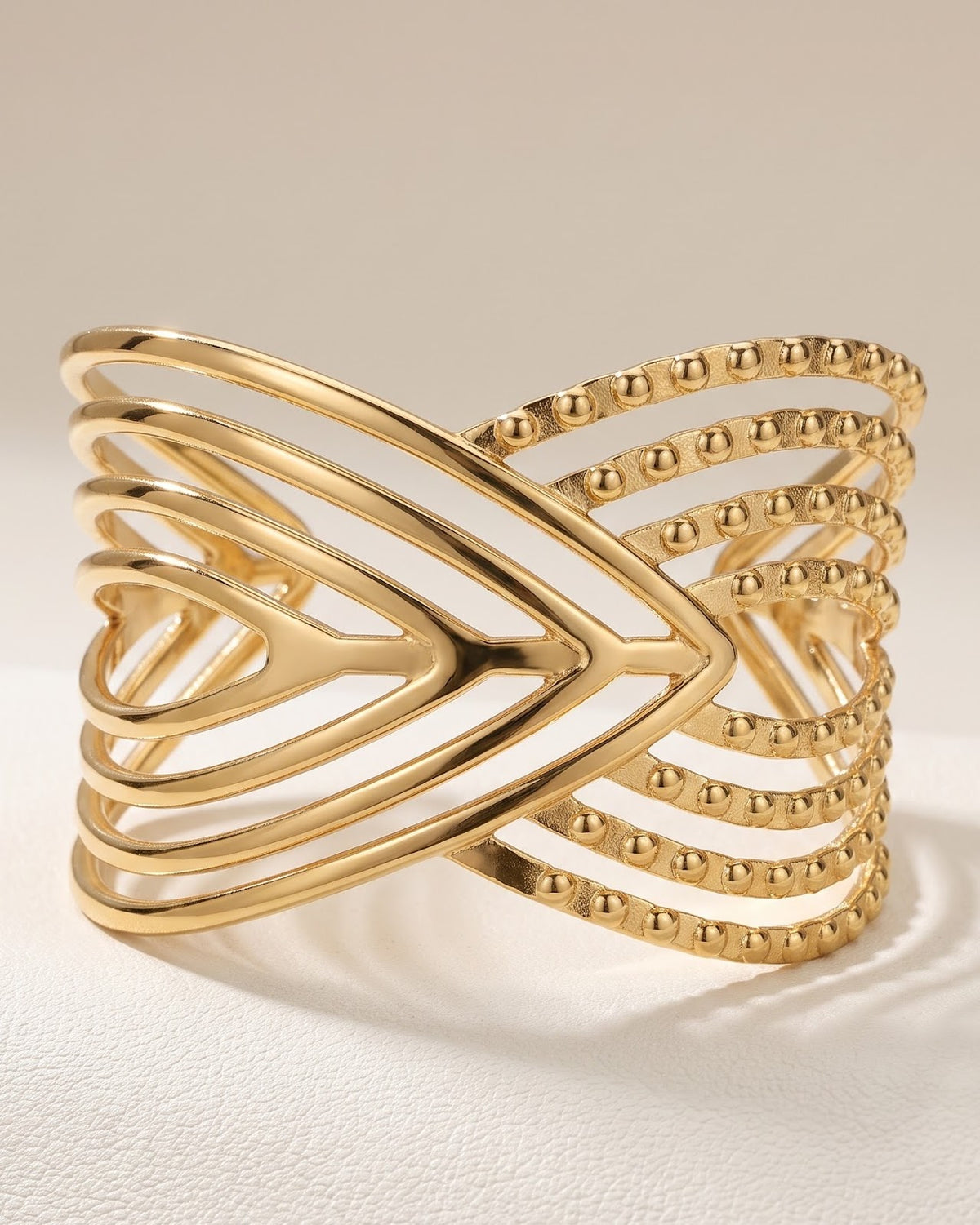 Solveen Crossed Wave Cuff — hero shot