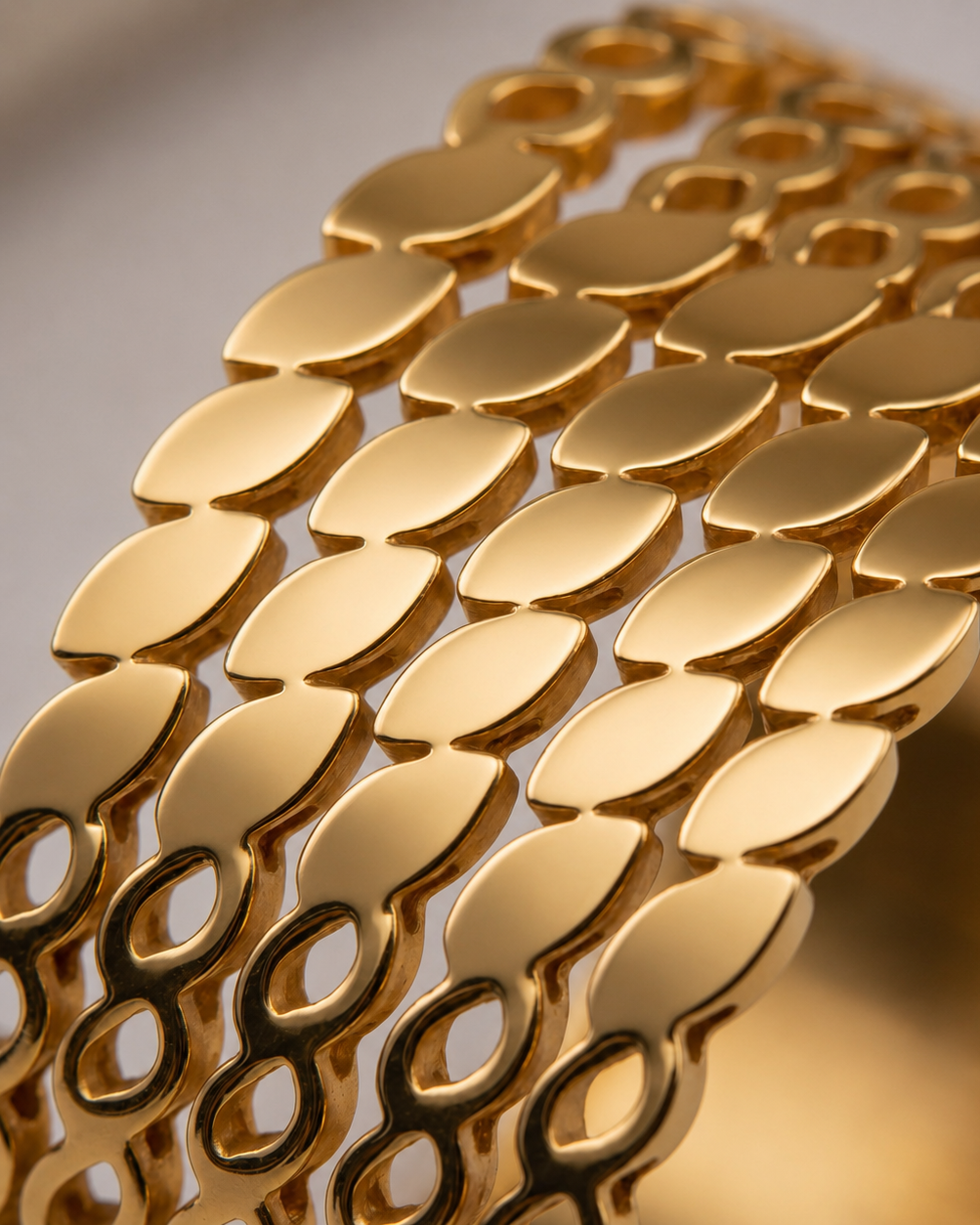 Solketh Woven Scale Bangle — cinematic shot