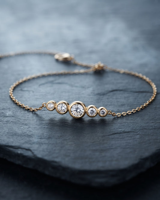 Solaya Graduated CZ Chain Bracelet – Hero shot