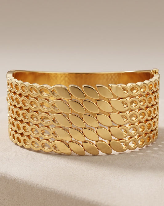 Solketh Woven Scale Bangle — hero shot