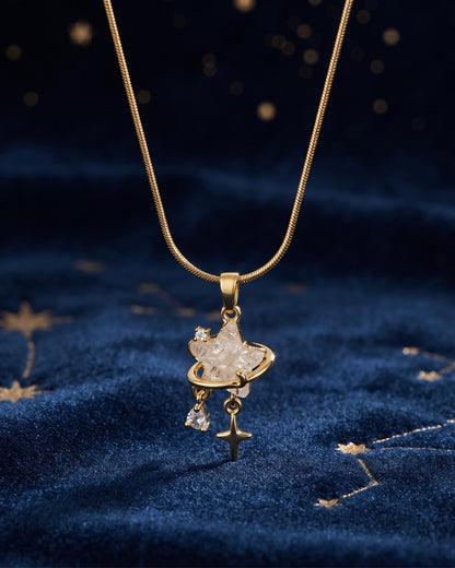 Solthia Star Cluster Pendant Necklace - close-up view