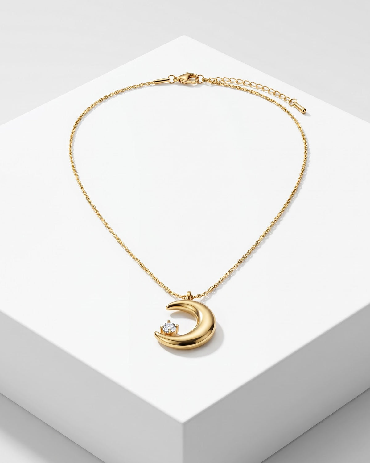 Solarei Crescent Moon Pendant Necklace - hero view