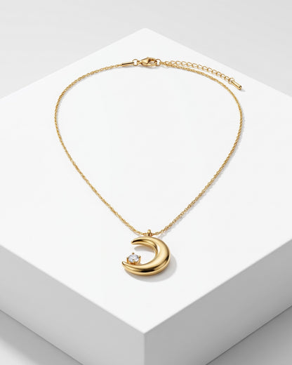 Solarei Crescent Moon Pendant Necklace - hero view