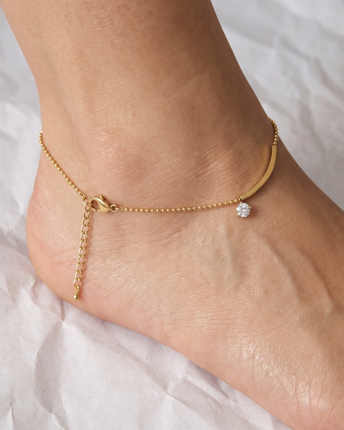 Solenari Bar Chain Anklet - hero view