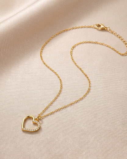 Solayra Petite Heart Pendant Necklace - Hero Shot