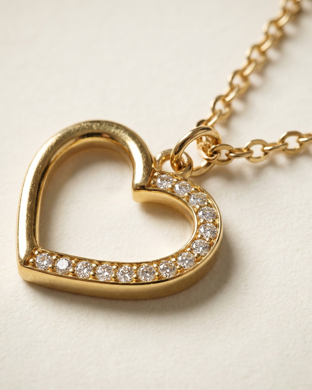 Solayra Petite Heart Pendant Necklace - Cinematic Shot