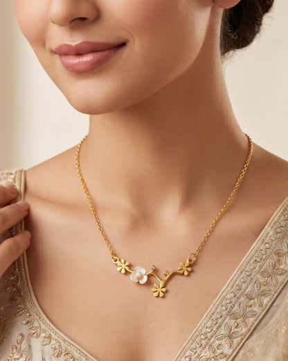 Solveira Blossom Pendant Necklace - Model Worn Shot