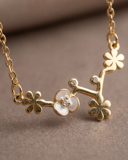 Solveira Blossom Pendant Necklace - Cinematic Shot