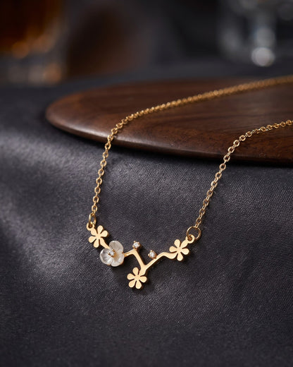 Solveira Blossom Pendant Necklace - Close-up Detail Shot