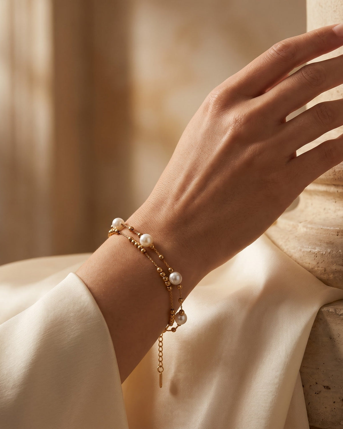 Solpria Dew Chain Bracelet - Model Worn Shot
