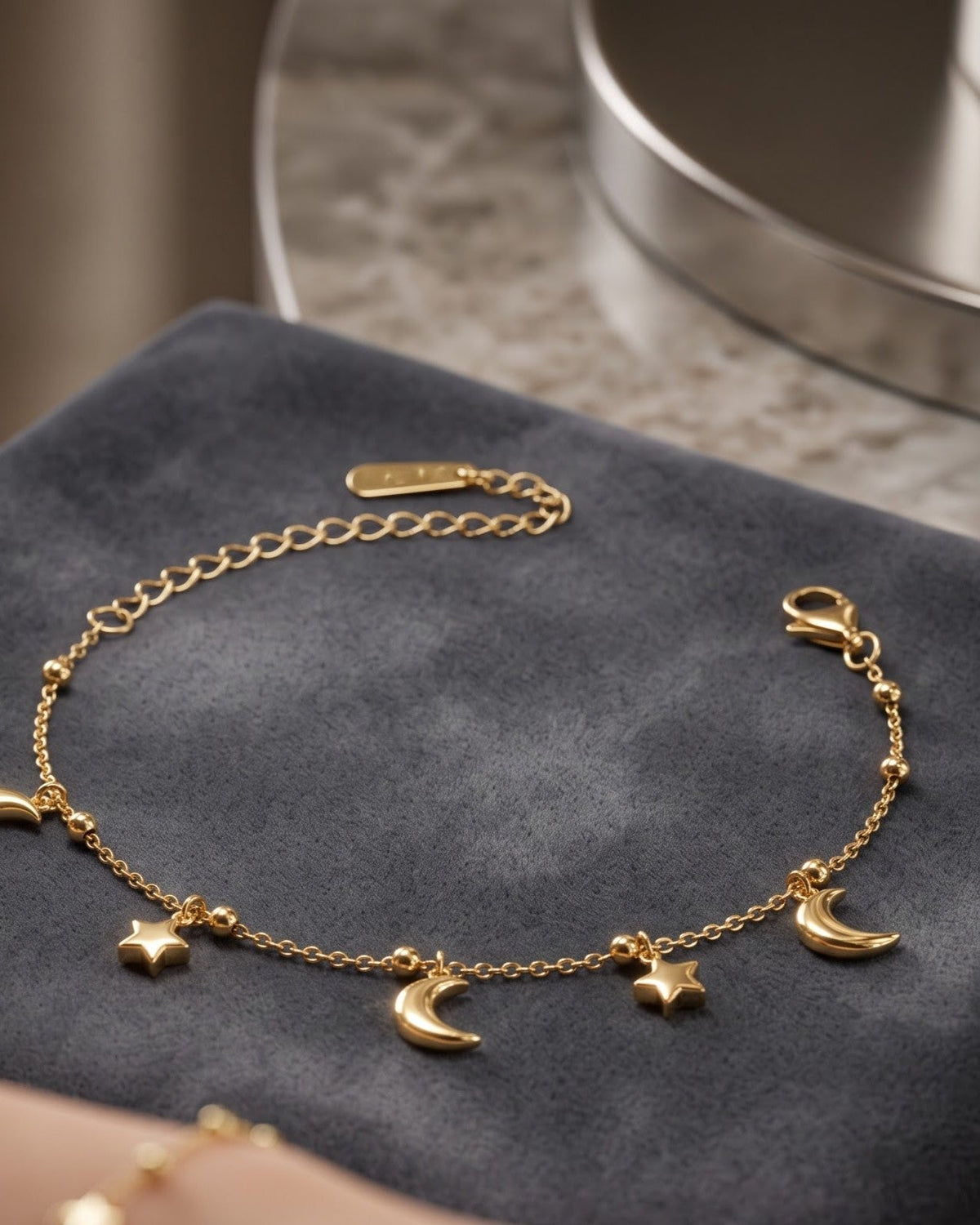 Solunia Moon Star Chain Bracelet - Hero Shot