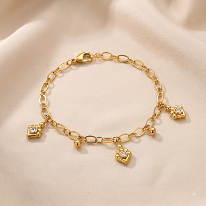 Solkeya Gem Drop Chain Bracelet - Hero Shot