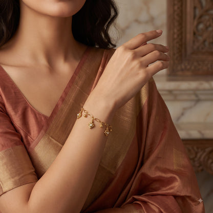 Solkeya Gem Drop Chain Bracelet - Model Worn Shot