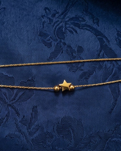 Solmiri Petite Star Chain Bracelet - Cinematic Shot
