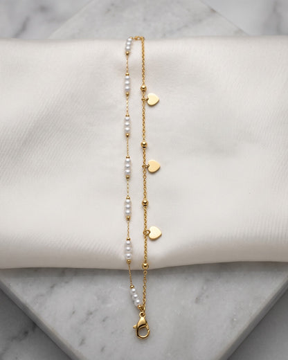 Solmaya Duo Heart Chain Bracelet — hero shot