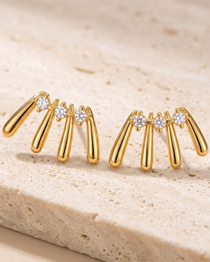 Solzira Quad Line Stud Earrings - Hero view