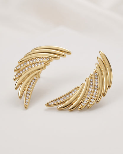 Solpera Feather Stud Earrings - Hero view