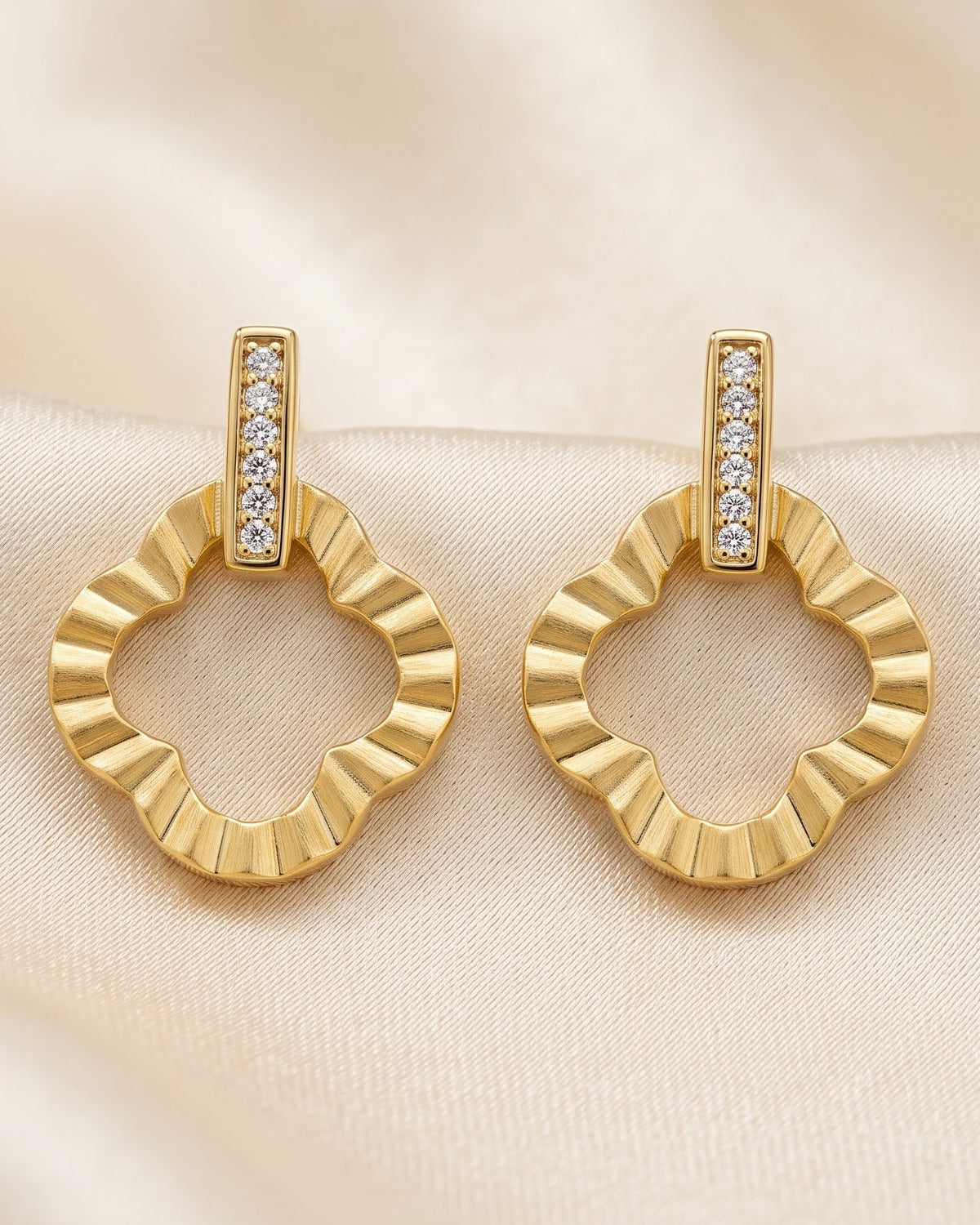Solniara Clover Stud Earrings - Hero view