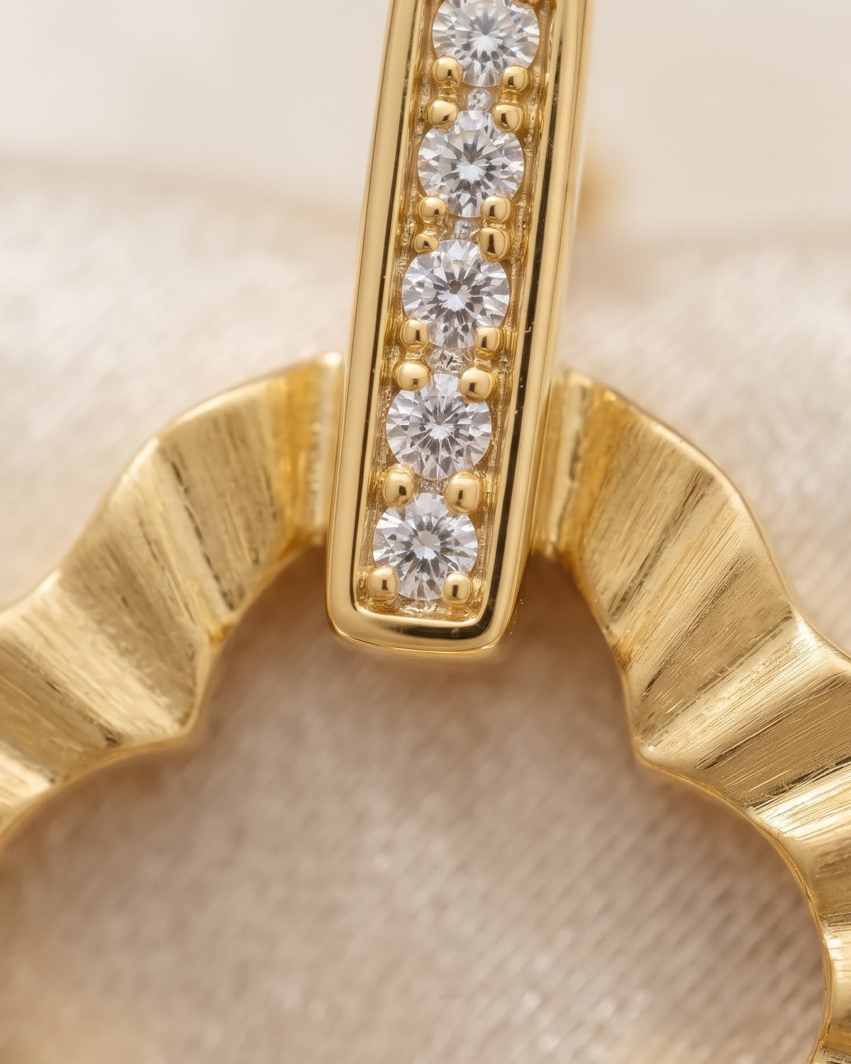 Solniara Clover Stud Earrings - Detail view