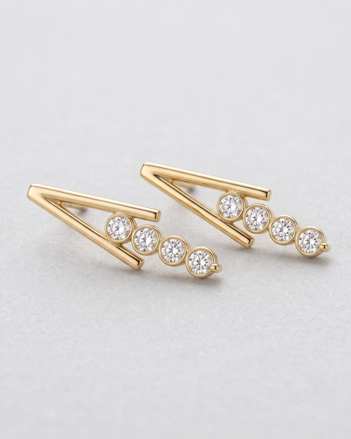 Solvarya V Line Drop Earrings - Hero view