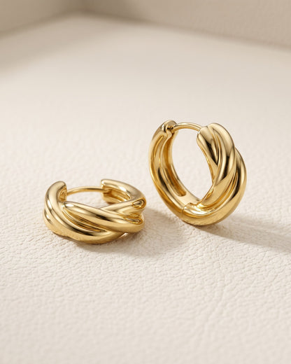 Solvenya Crossover Hoop Earrings - Hero view