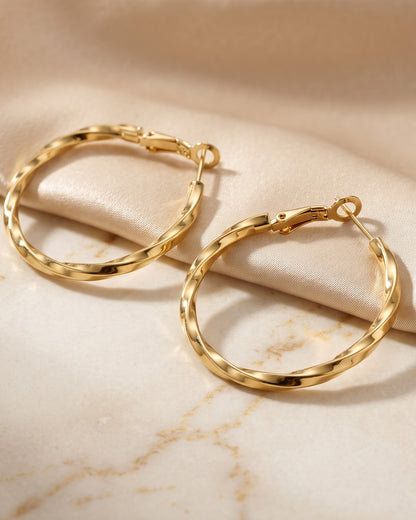 Soltwyn Twist Hoop Earrings - Hero view