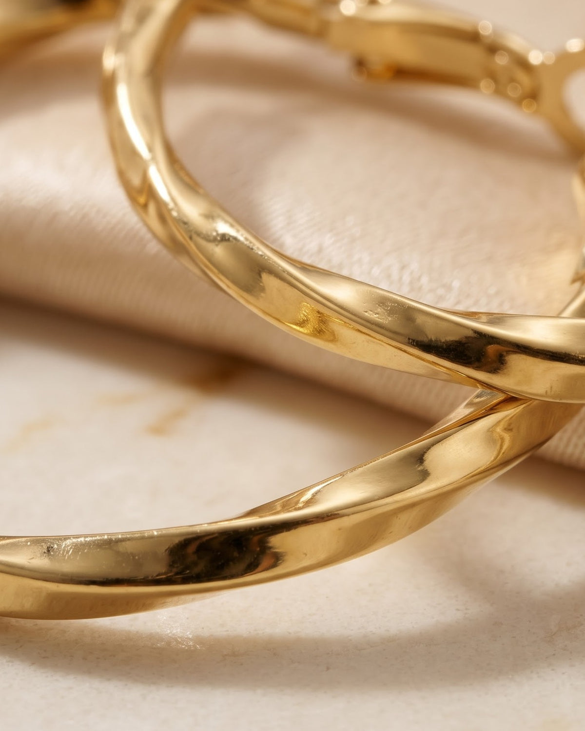Soltwyn Twist Hoop Earrings - Detail view