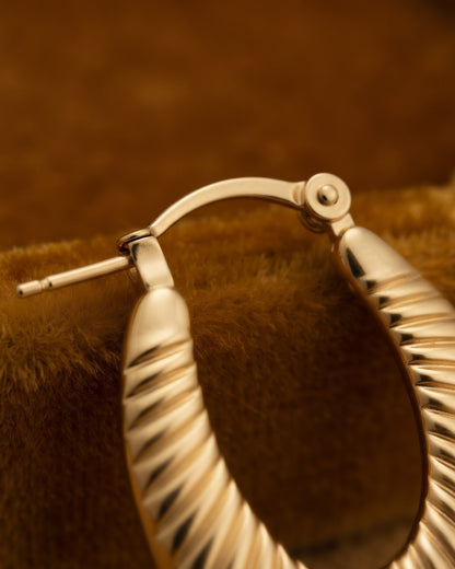 Solcira Shell Hoop Earrings - Detail view