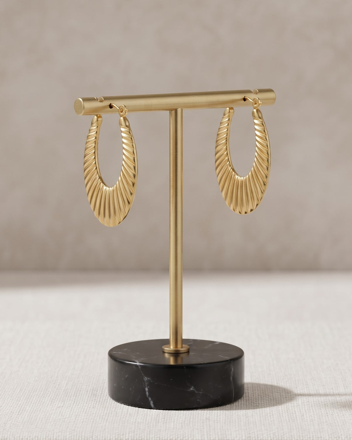 Solcira Shell Hoop Earrings - Display view