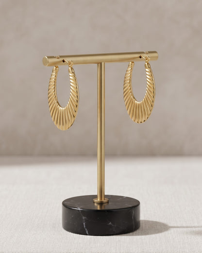 Solcira Shell Hoop Earrings - Display view