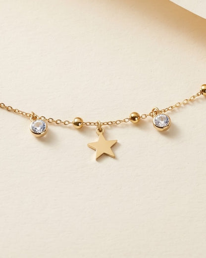 Solastra Star Charm Chain Bracelet - Detail view