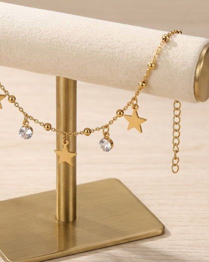 Solastra Star Charm Chain Bracelet - Display view