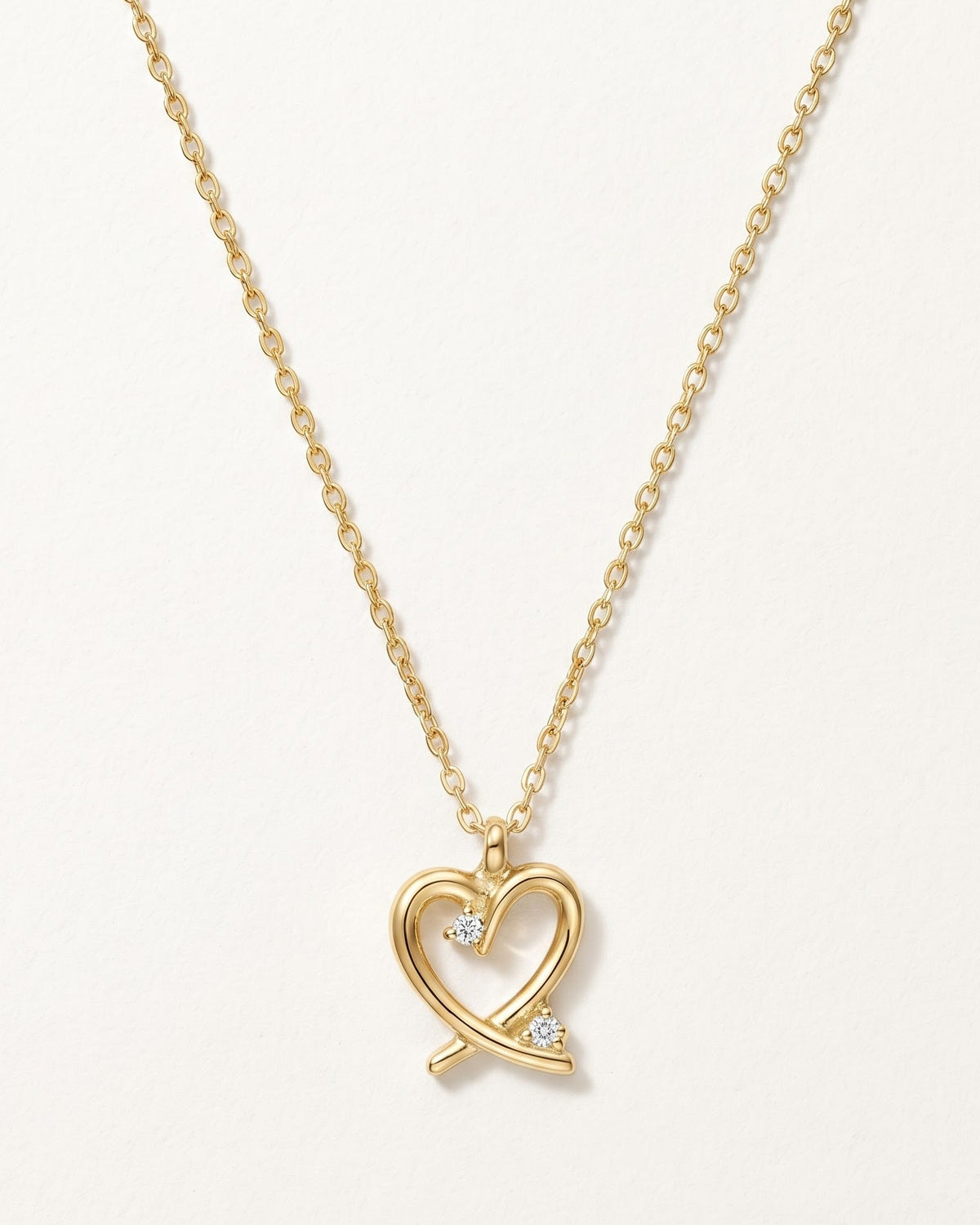 Solanya Open Heart Pendant Necklace - Hero view