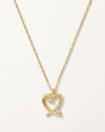 Solanya Open Heart Pendant Necklace - Hero view