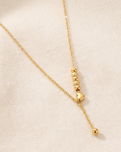 Solbriya Bead Heart Lariat Necklace - Hero view