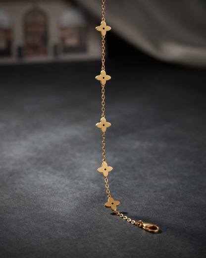 Solfiora Petal Chain Bracelet - Close-up view
