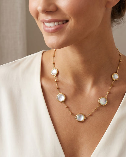 Solivane Station Chain Necklace - Model view