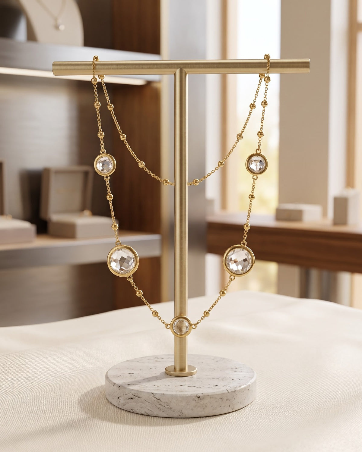 Solivane Station Chain Necklace - Display view