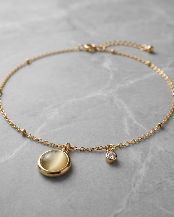 Solemira Disc Charm Anklet