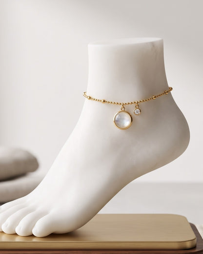 Solemira Disc Charm Anklet - Display view