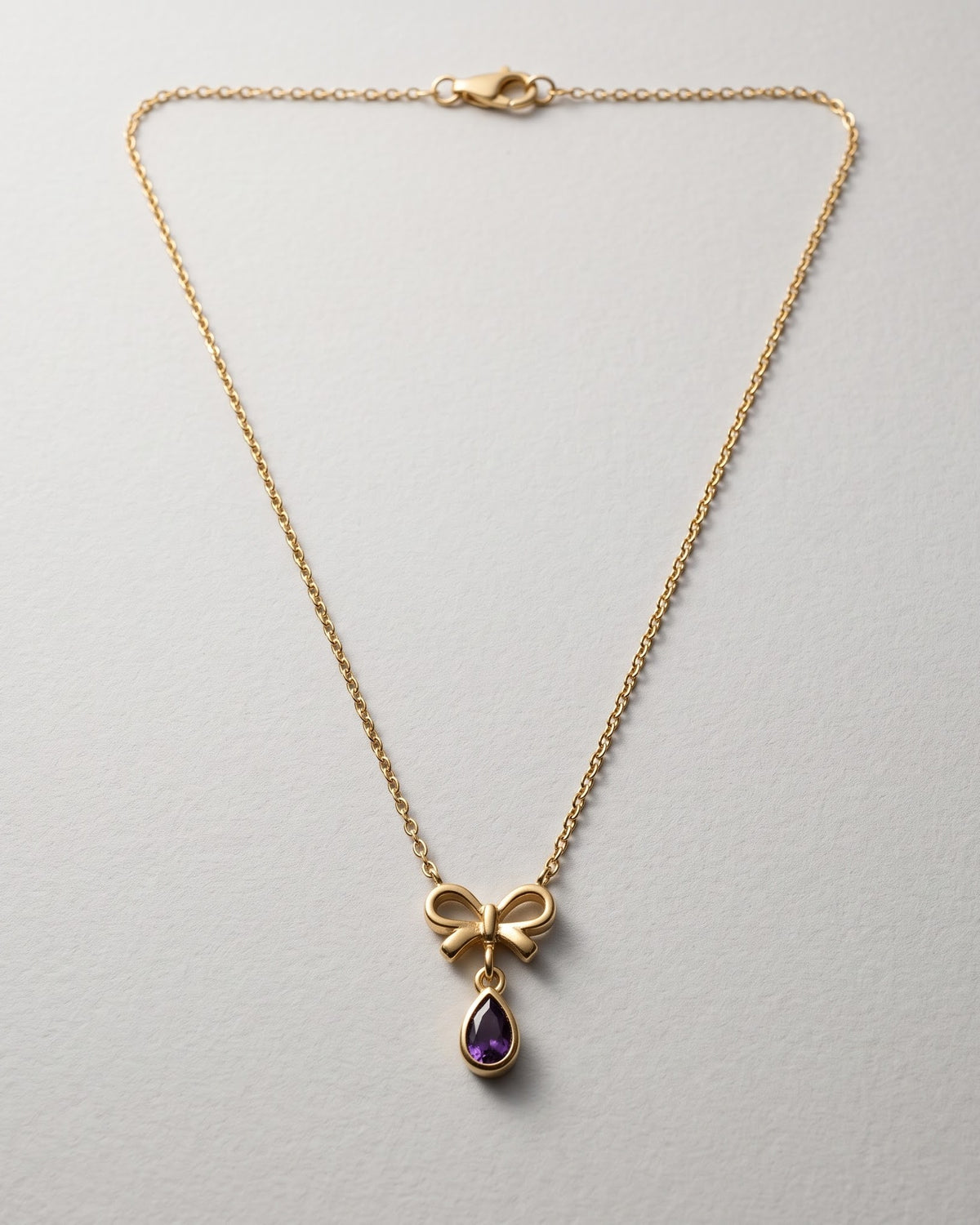 Solvirel Bow Teardrop Pendant Necklace - Hero view