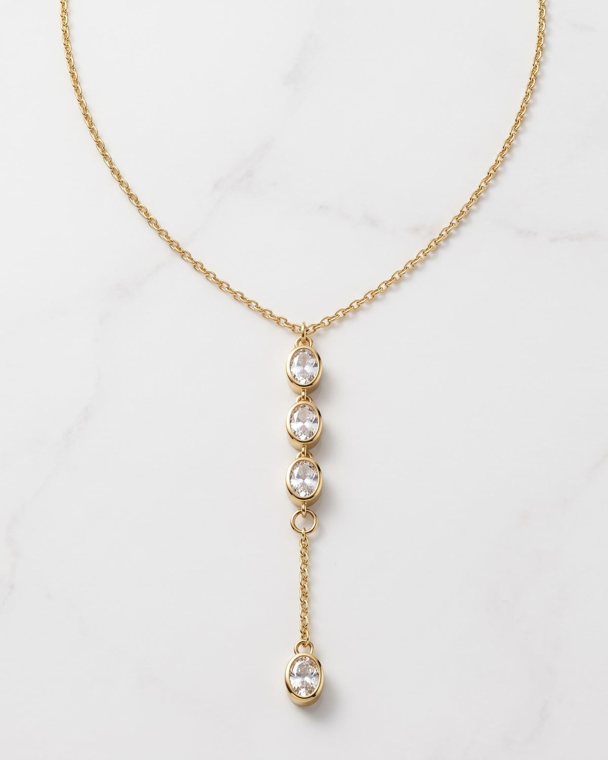 Solverra Cascade Lariat Necklace - Hero view