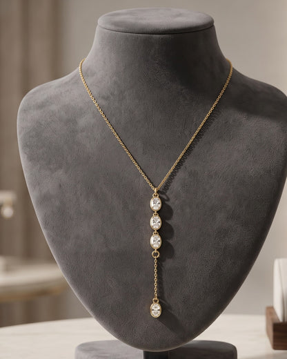 Solverra Cascade Lariat Necklace - Display view