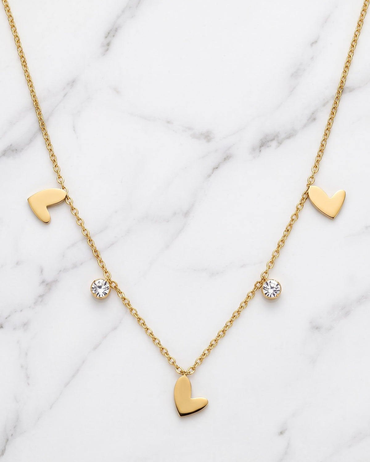 Solamie Heart Charm Chain Necklace - Hero view